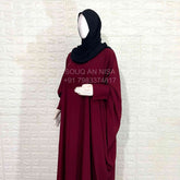 Maroon Kaftan Abaya Or Khimar Set